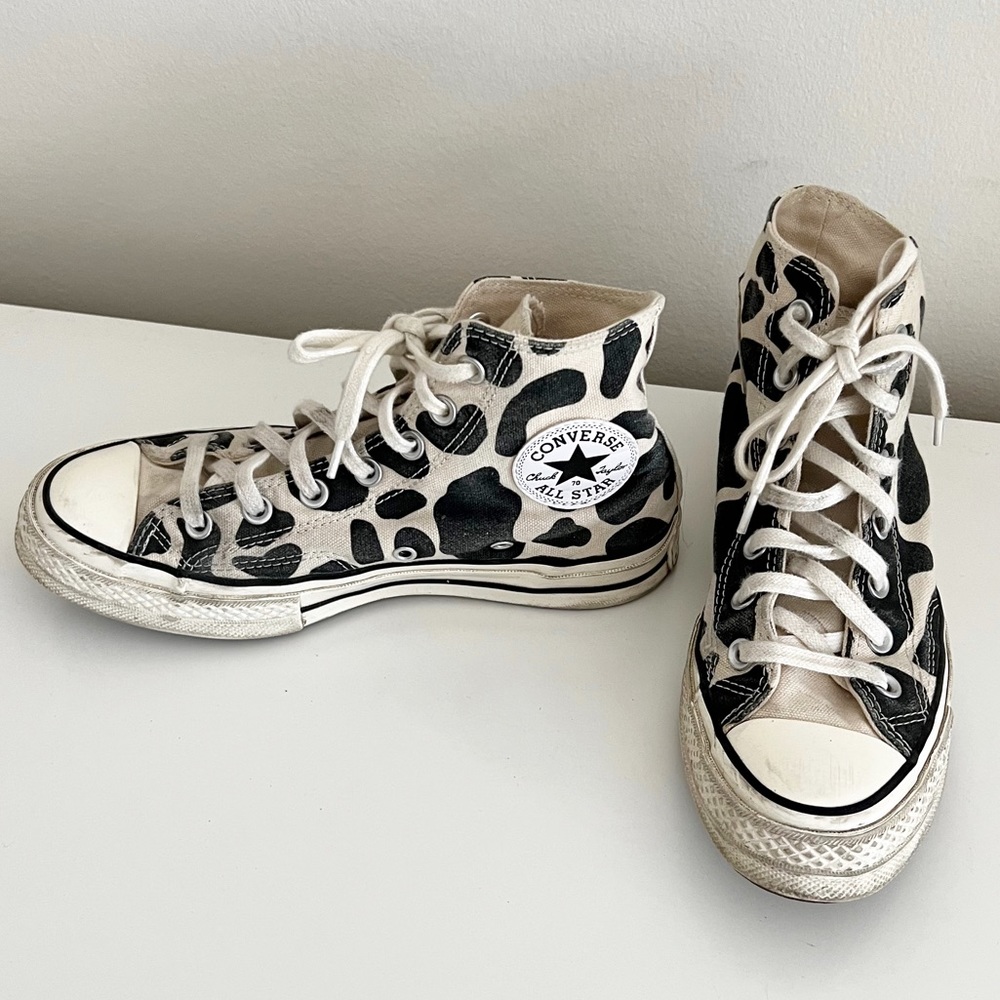 Cow Print High Top Chuck 70's